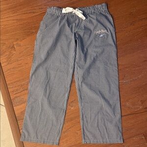 Women's Blue and White Georgia Southern University Checkered Pajama Pants